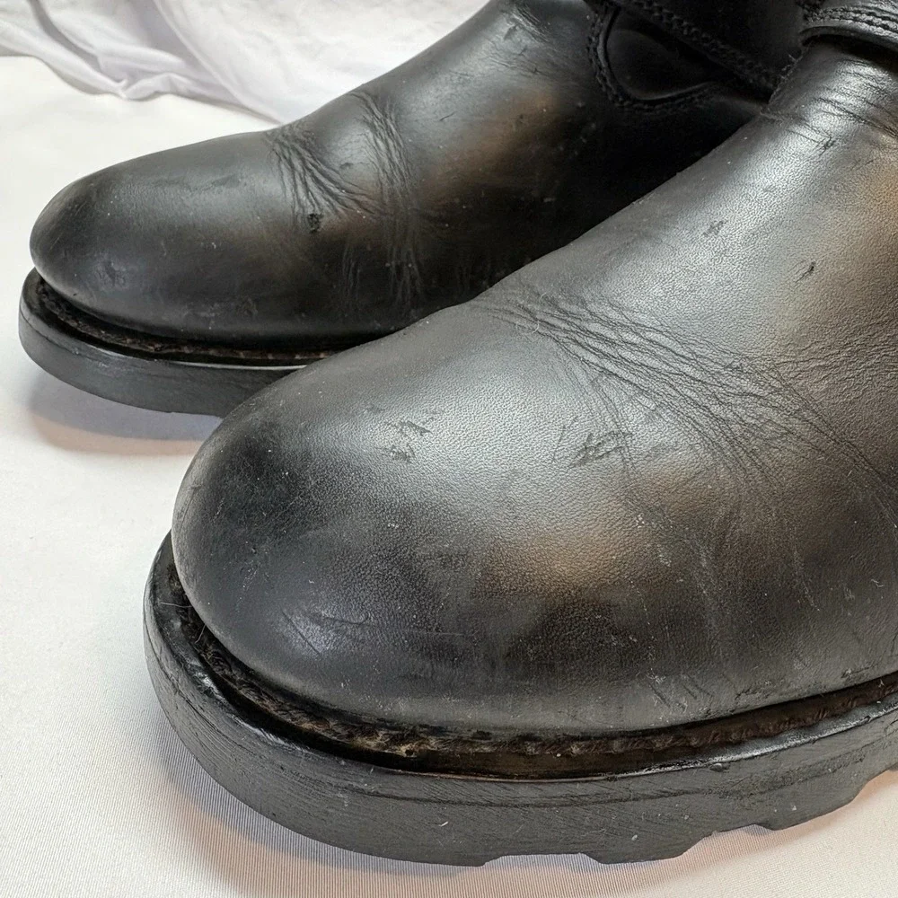 Harley Davidson Ransom Harness Boots Men US 11.5 Black Leather Motorcycle D91294